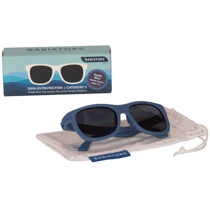 Eco Navigator Baby and Kids Sunglasses - Pacific Blue - Carry Case
