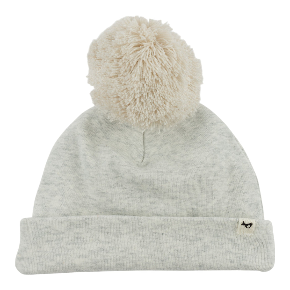 oh baby! Pom Hat - Gray on Heather Gray - Cuffed