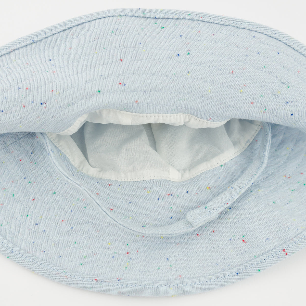 oh baby! Slub Sunhat - Confetti - Sky Blue - Inside