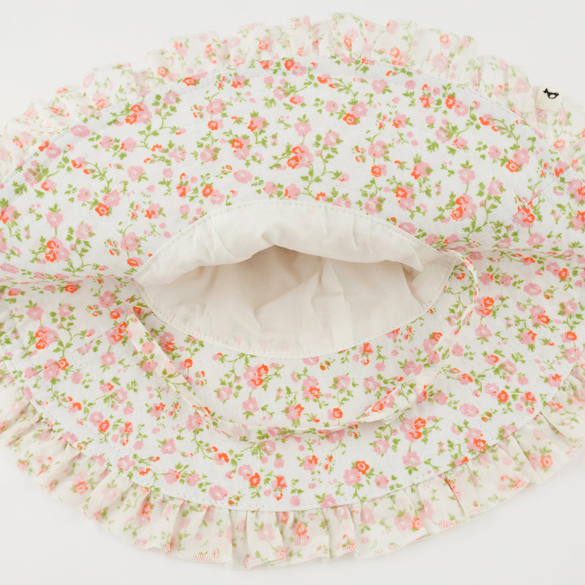 oh baby! Ruffle Sunhat - Poppy Sprig - Blush - Inside