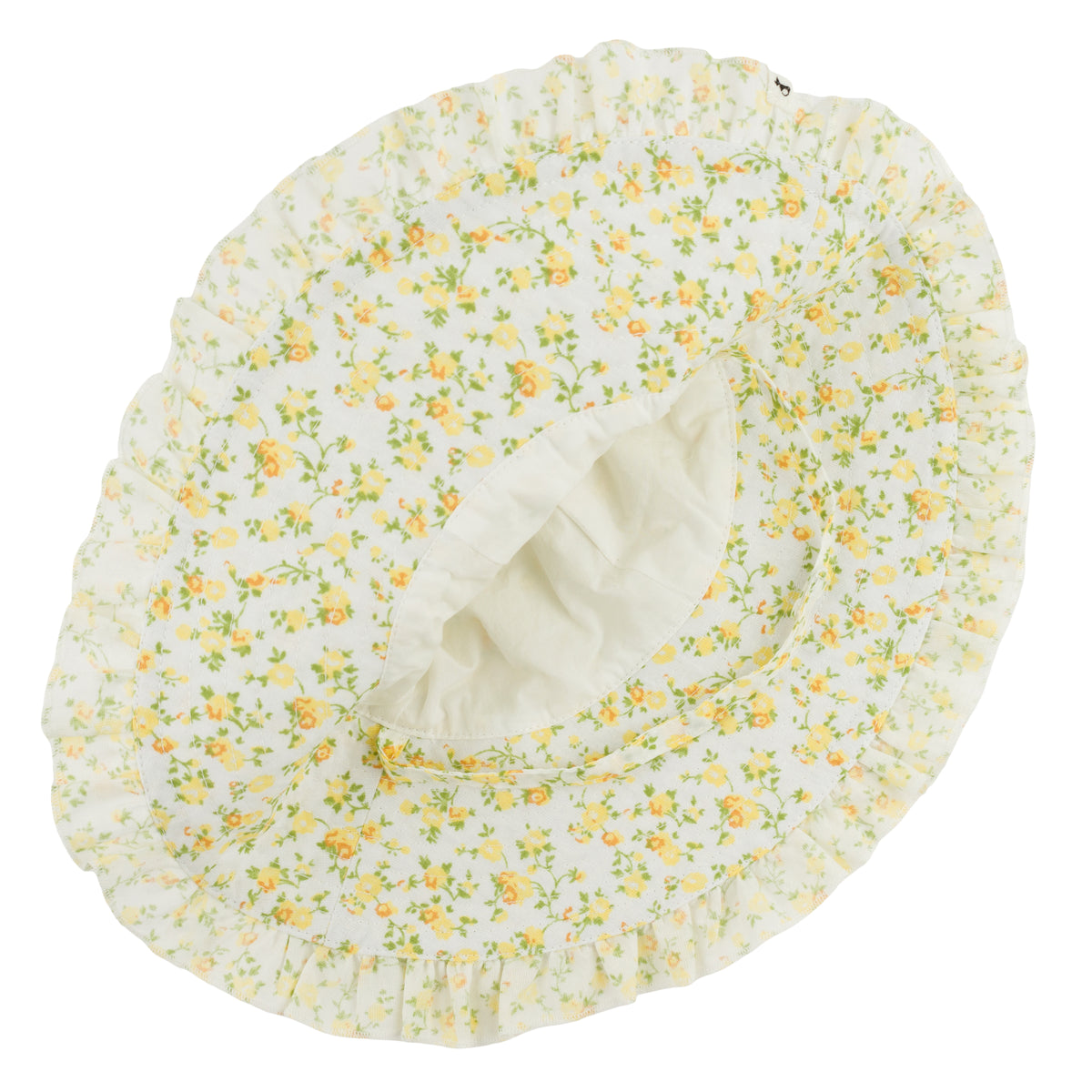 oh baby! Ruffle Sunhat - Poppy Sprig - Lemon - Inside