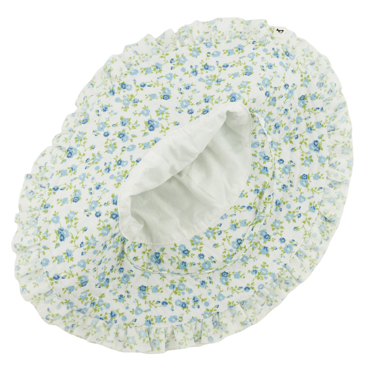 oh baby! Ruffle Sunhat - Poppy Sprig - Sky Blue - Inside