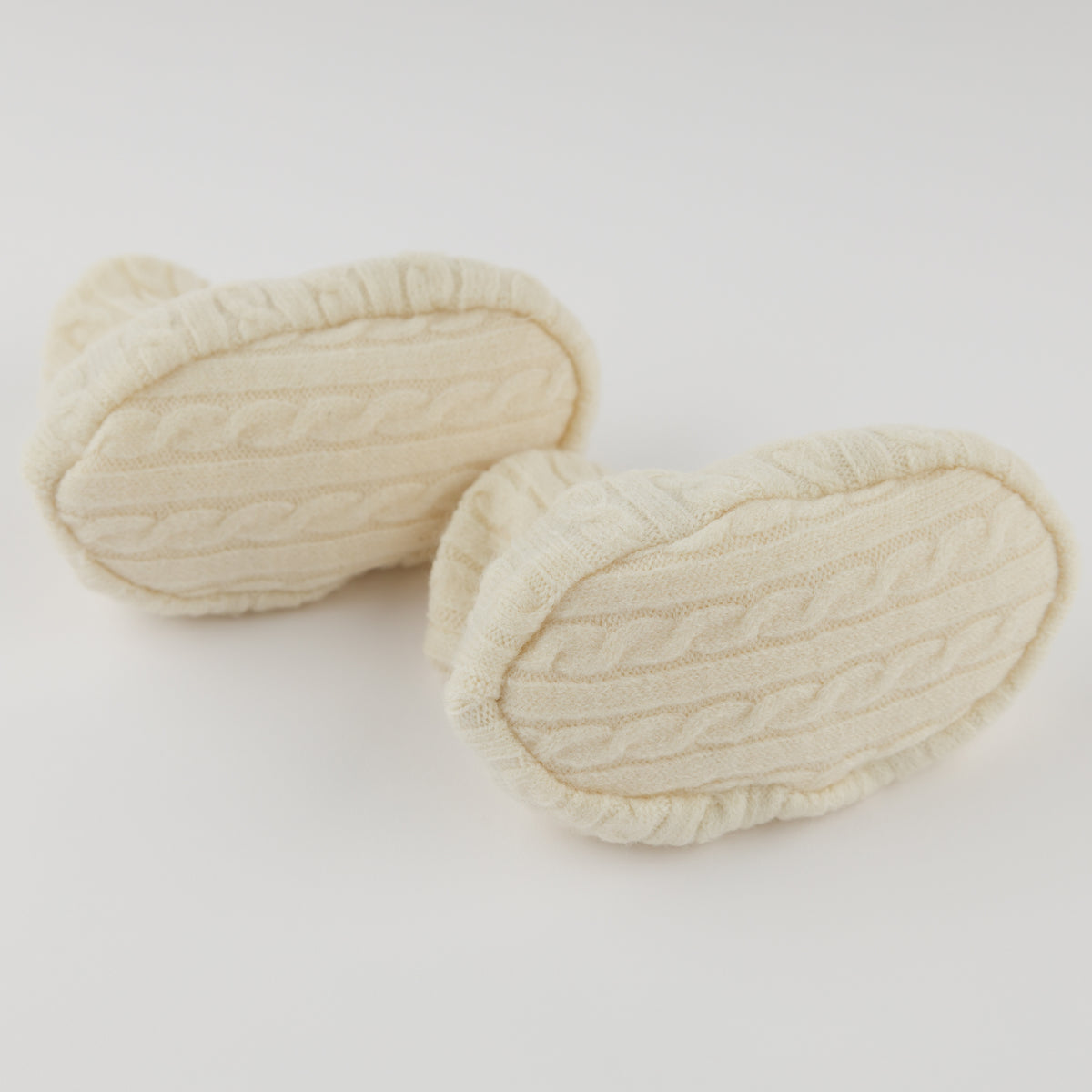 oh baby! Cable Knit Booties - Natural  - Bottoms