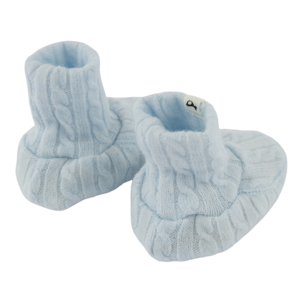 oh baby! Cable Knit Booties - Sky Blue - Back