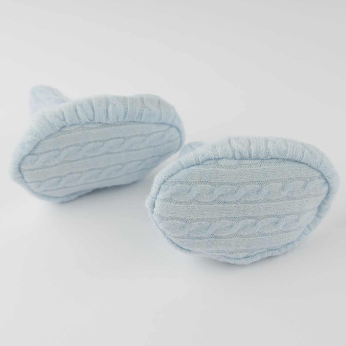 oh baby! Cable Knit Booties - Sky Blue - Bottom