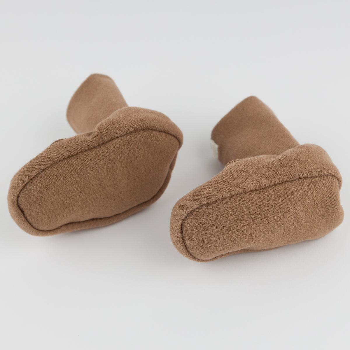 oh baby! Cotton Baby Rib Snowdrift Booties - Chocolate