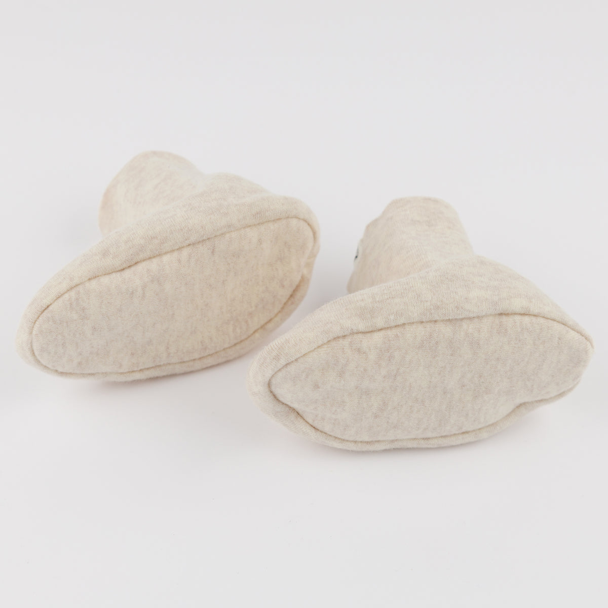 oh baby! Cotton Baby Rib Snowdrift Booties - Natural