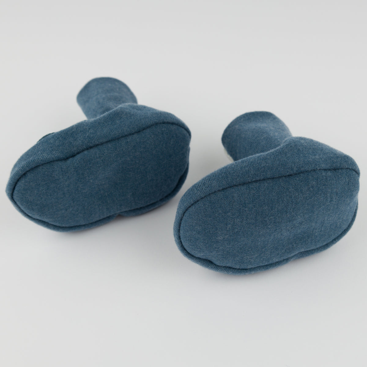 oh baby! Cotton Baby Rib Snowdrift Booties - Ocean