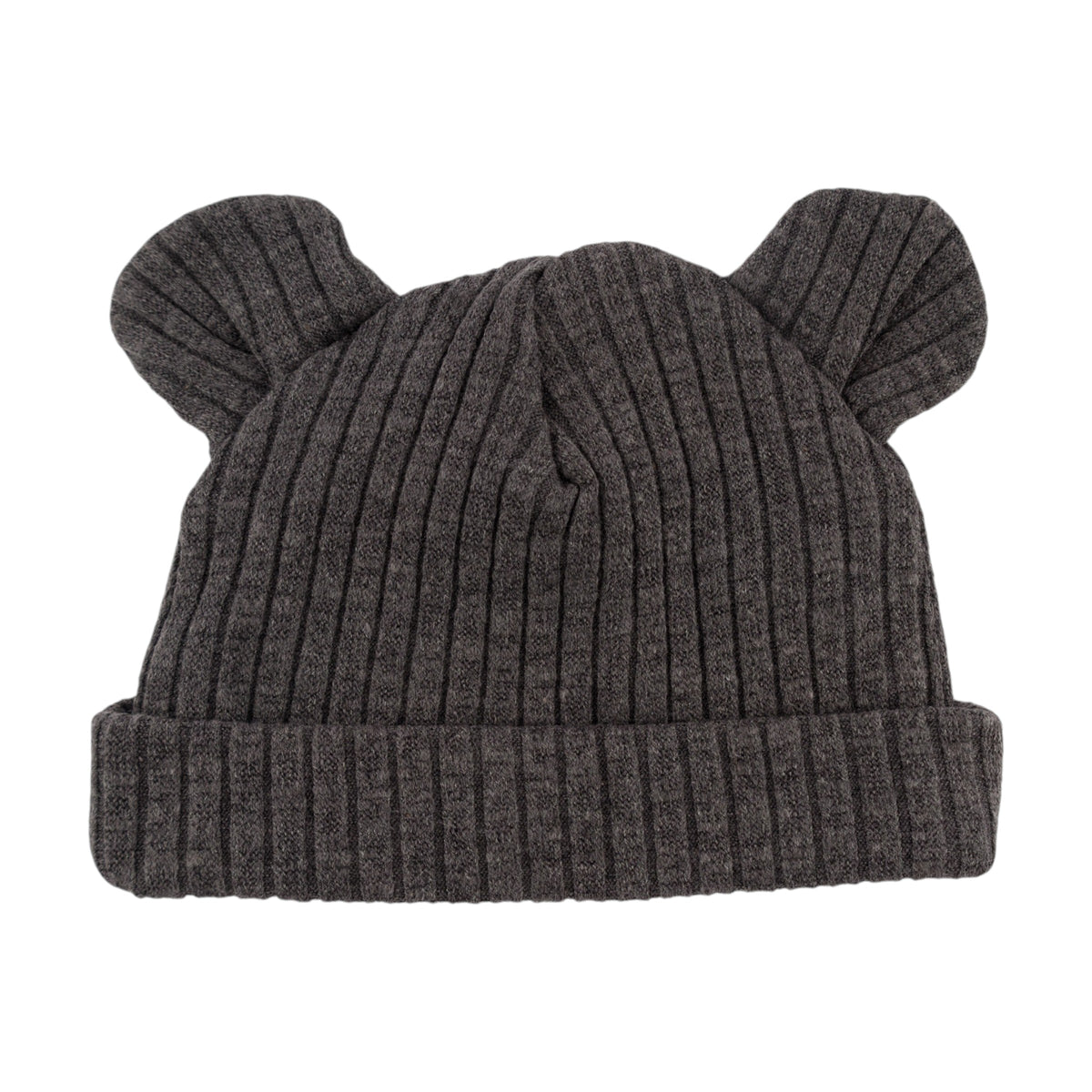 oh baby! Bear Ear Hat - Football Chenille Patch - Charcoal - Back