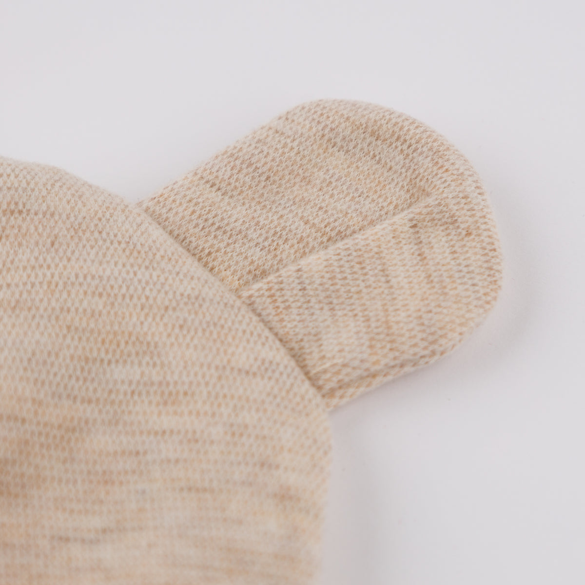 oh baby! Honeycomb Bear Ear Hat - Sand - Close Up