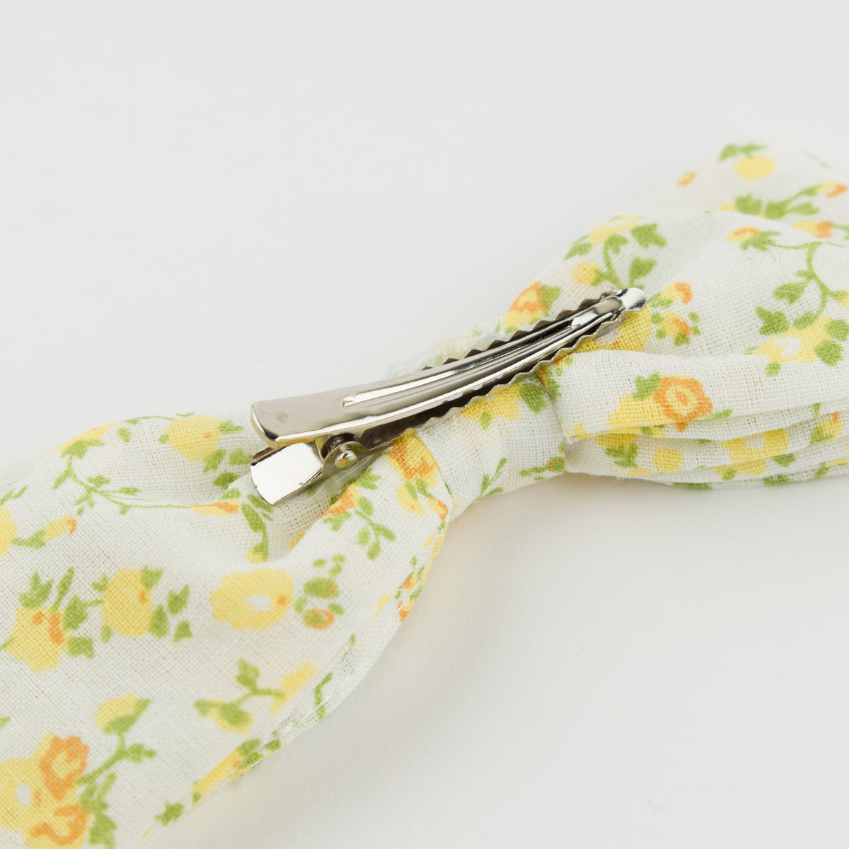 oh baby! Scarlett Bow on Clip - Poppy Sprig - Lemon - back