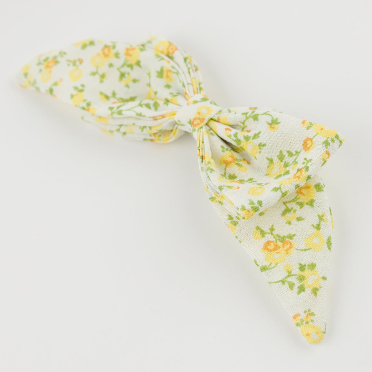 oh baby! Scarlett Bow on Clip - Poppy Sprig - Lemon - Side