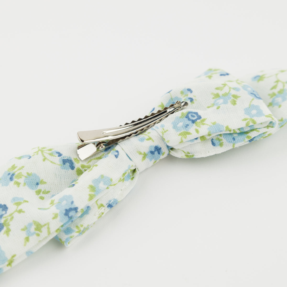 oh baby! Scarlett Bow on Clip - Poppy Sprig - Sky Blue - back
