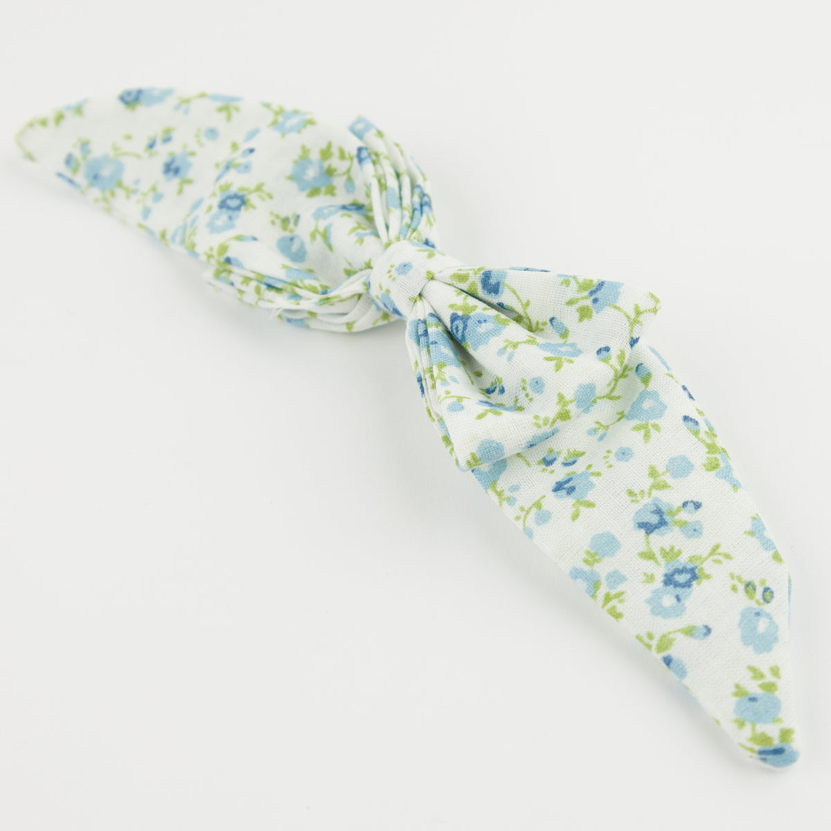 oh baby! Scarlett Bow on Clip - Poppy Sprig - Sky Blue - Side