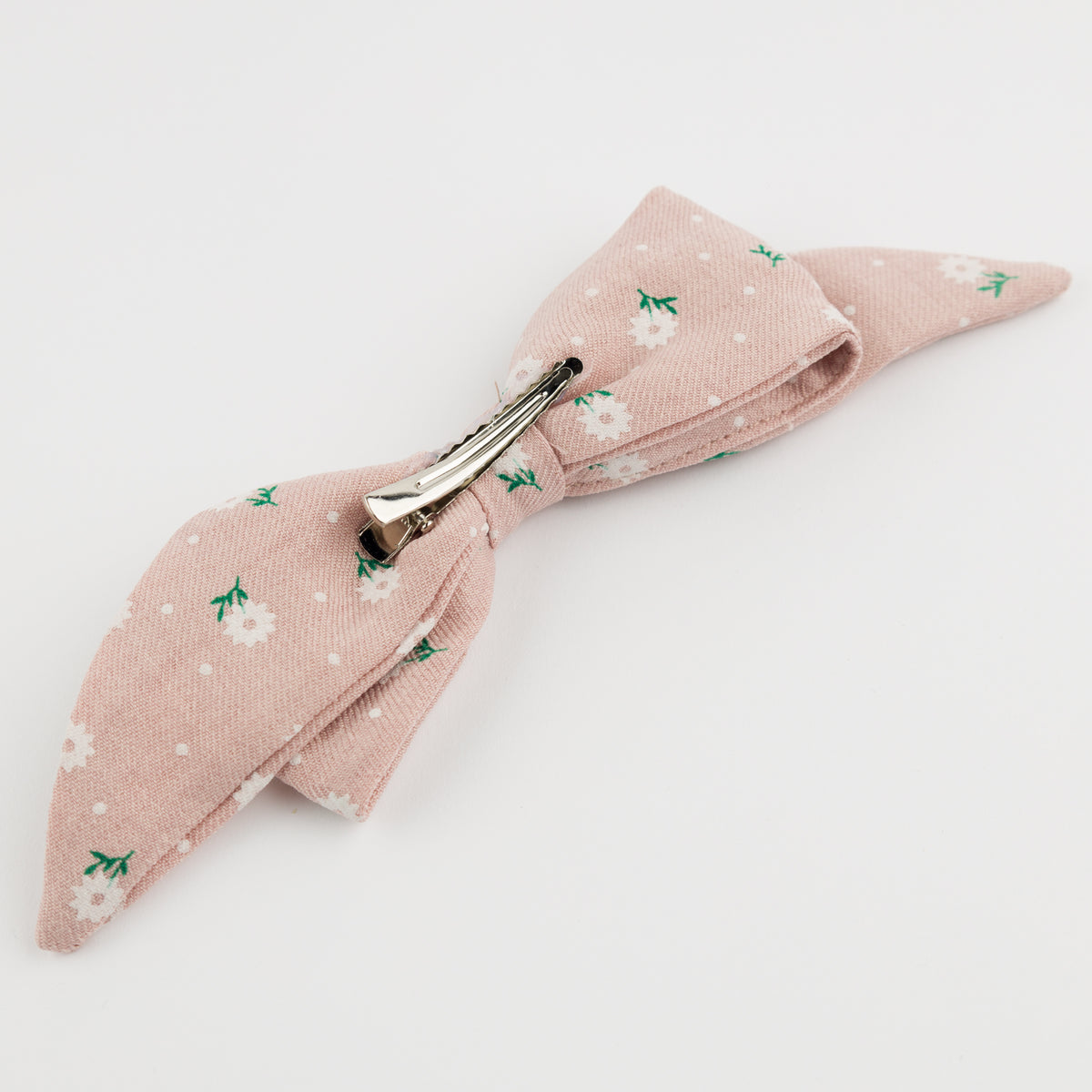 oh baby! Scarlett Bow on Clip - Sunburst Flower Print - Blush - Back