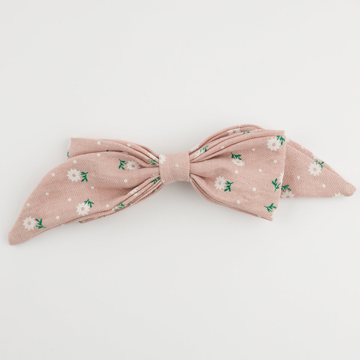 oh baby! Scarlett Bow on Clip - Sunburst Flower Print - Blush - Alt View