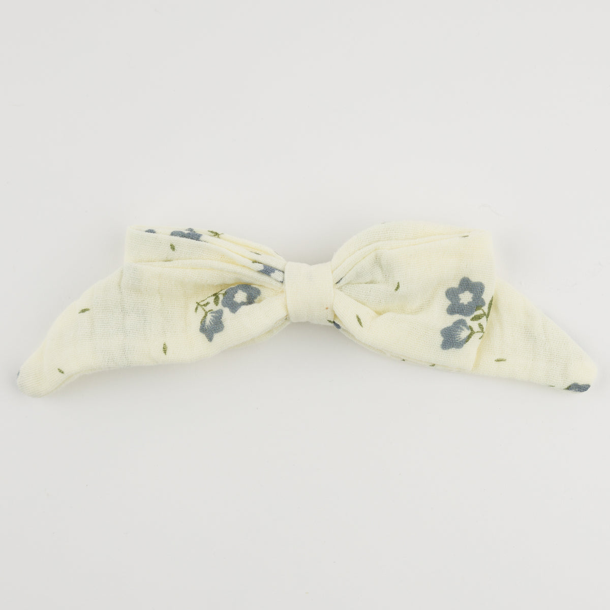 oh baby! Scarlett Bow on Clip - Bellflower Flower Print - Indigo