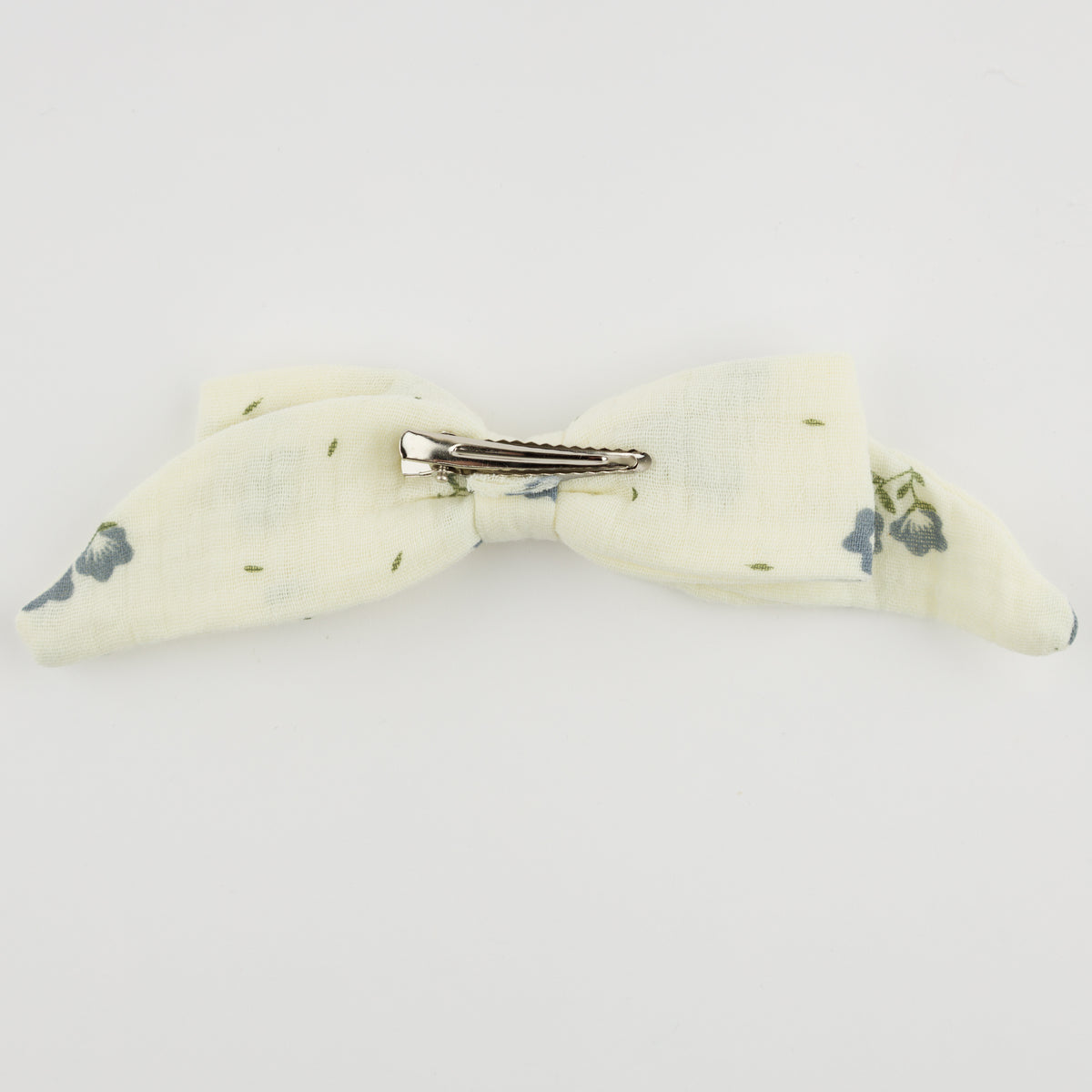 oh baby! Scarlett Bow on Clip - Bellflower Flower Print - Indigo - Back