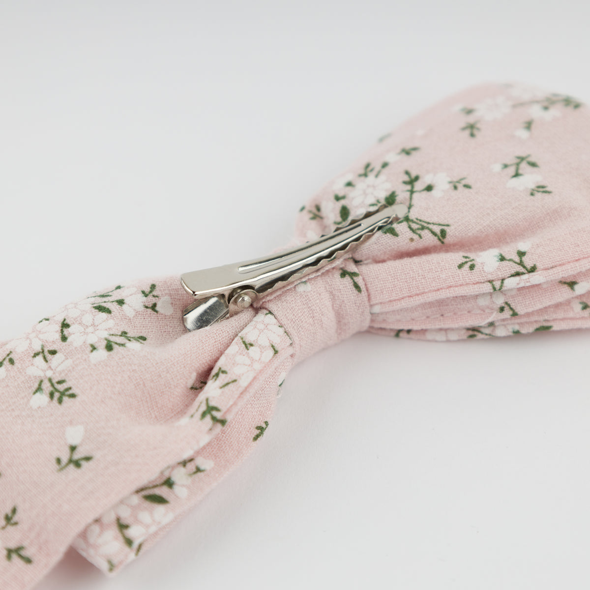 oh baby! Scarlett Bow on Clip - Apple Blossom - Pale Pink - Back