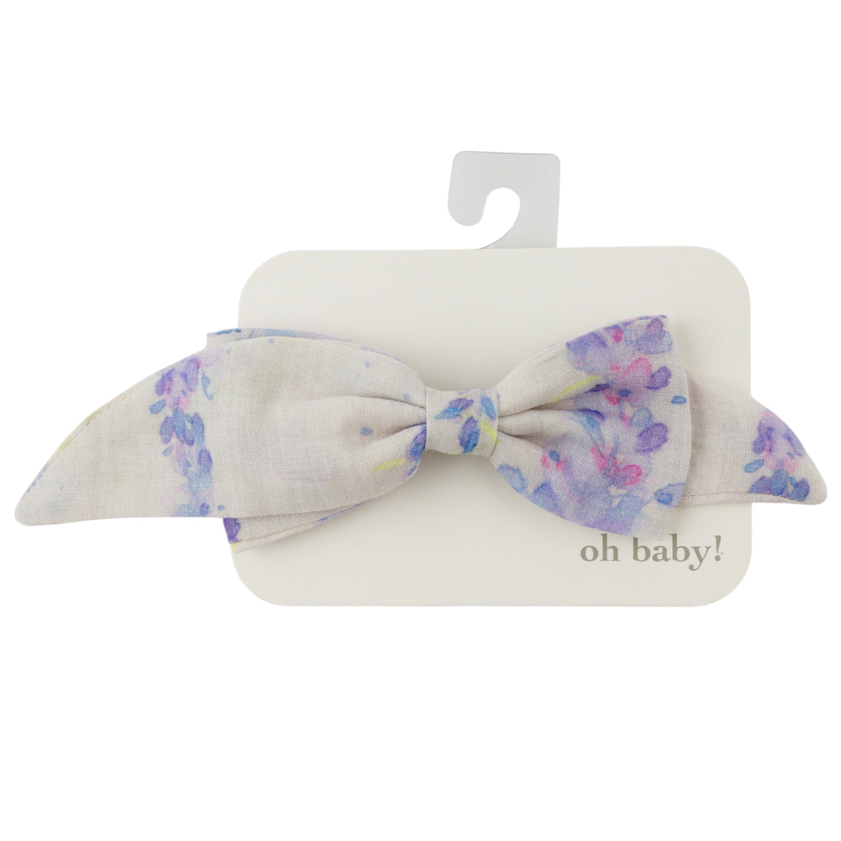 oh baby! Scarlett Bow on Clip - Watercolor Lilacs