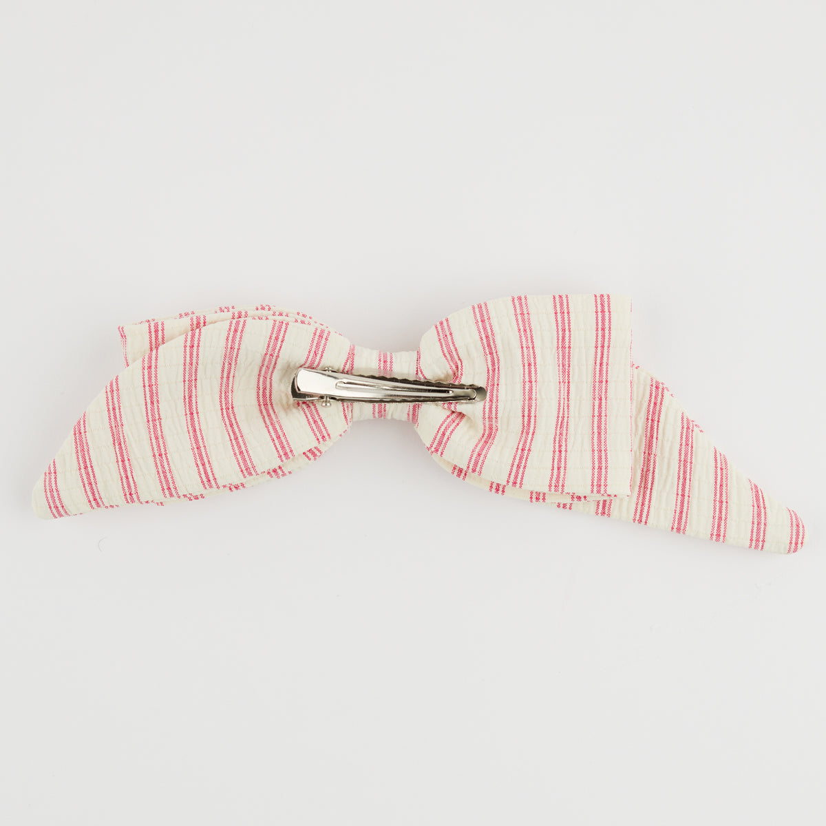 oh baby! Scarlett Bow on Clip - Stripes - Red Cherry - Back