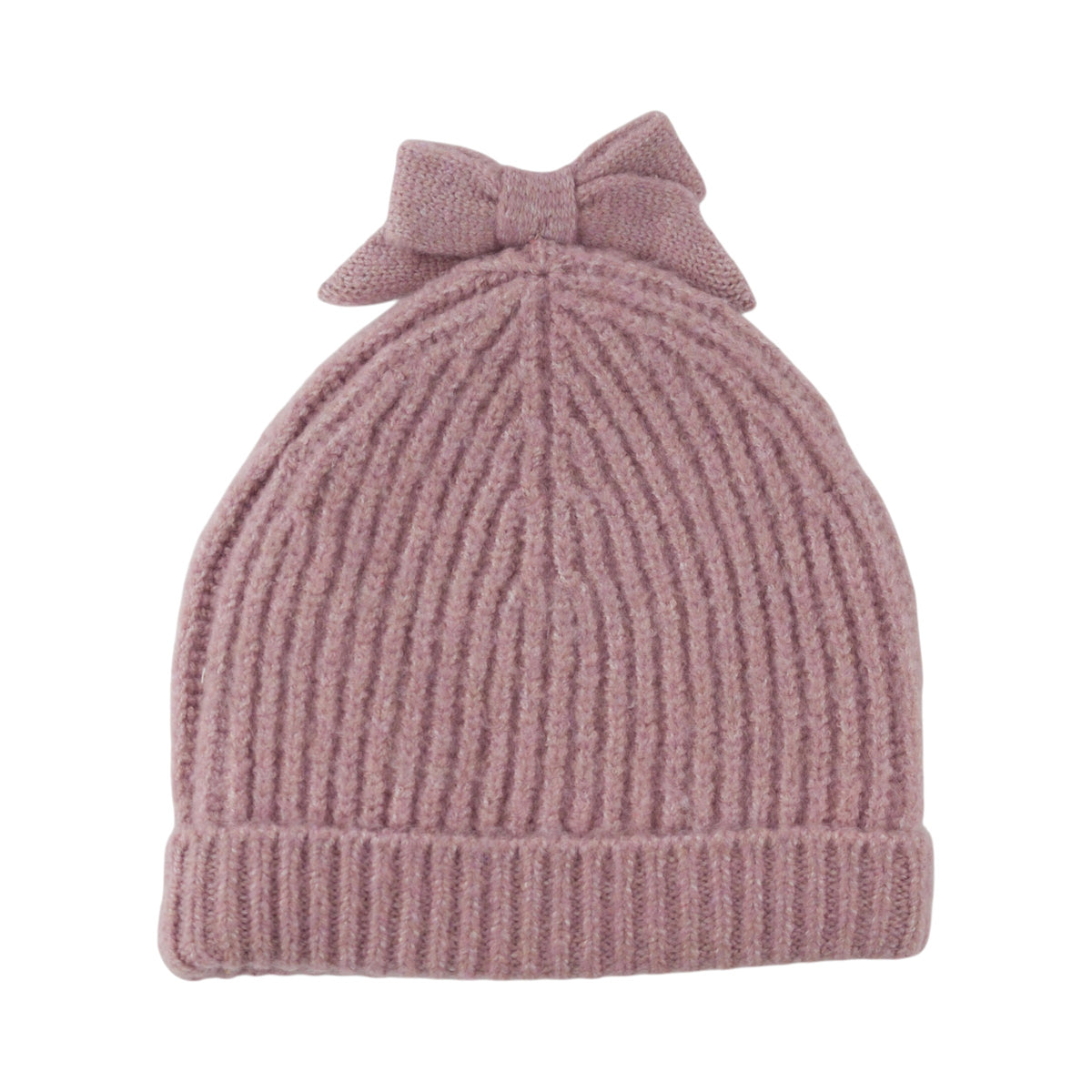 oh baby! Bow Knitted Hat - Dusty Pink - Back