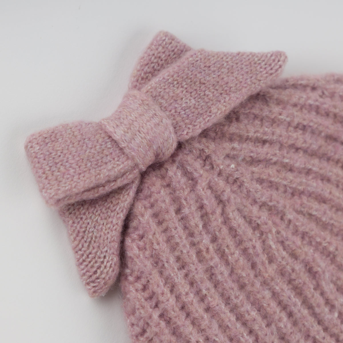 oh baby! Bow Knitted Hat - Dusty Pink - Bow