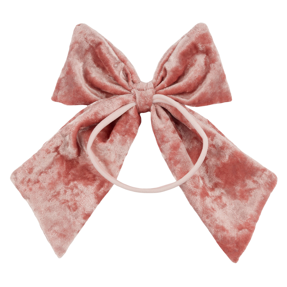 oh baby! Scarlett Bow Headband - Crushed Velvet - Pink - Back