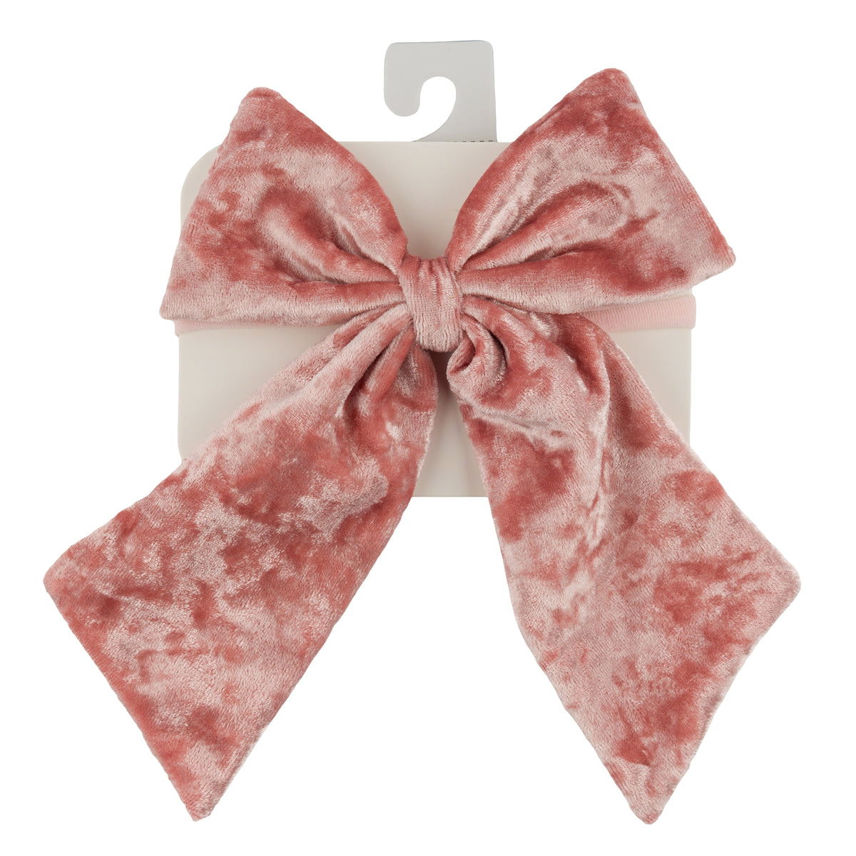 oh baby! Scarlett Bow Headband - Crushed Velvet - Pink