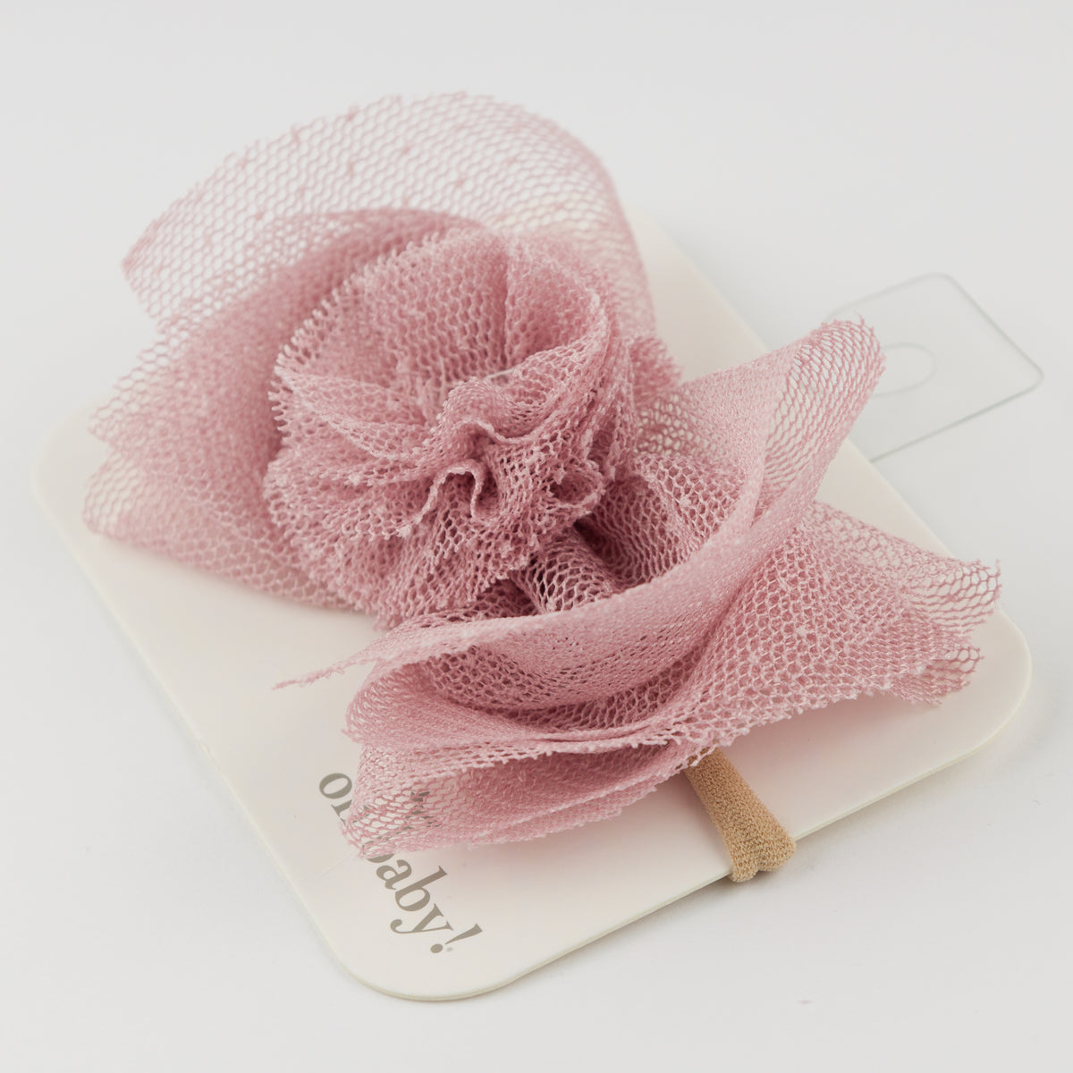 oh baby! Bobinette Pom Glinda Bow Headband - Blush - Side