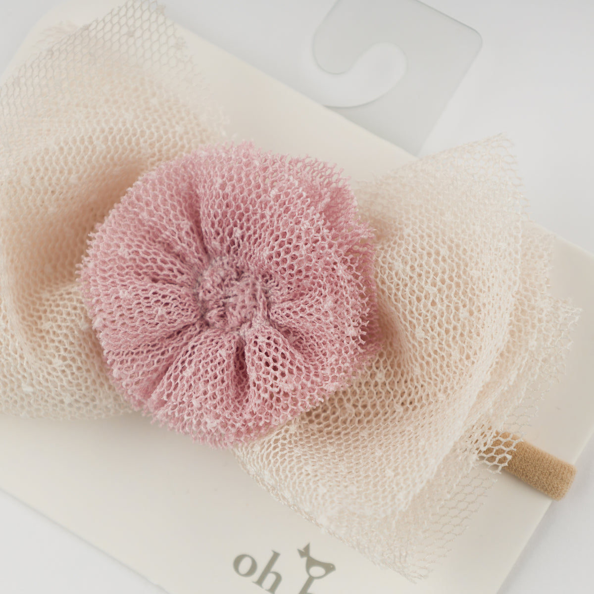 oh baby! Bobinette Pom Glinda Bow Headband - Multi - Close