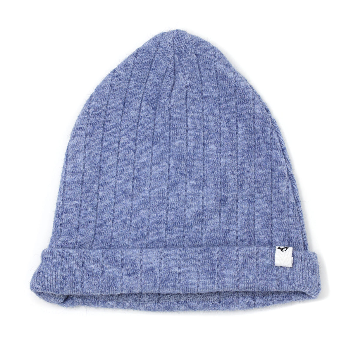 oh baby! Wide Rib Sweater Knit Watchcap - Blue Heather