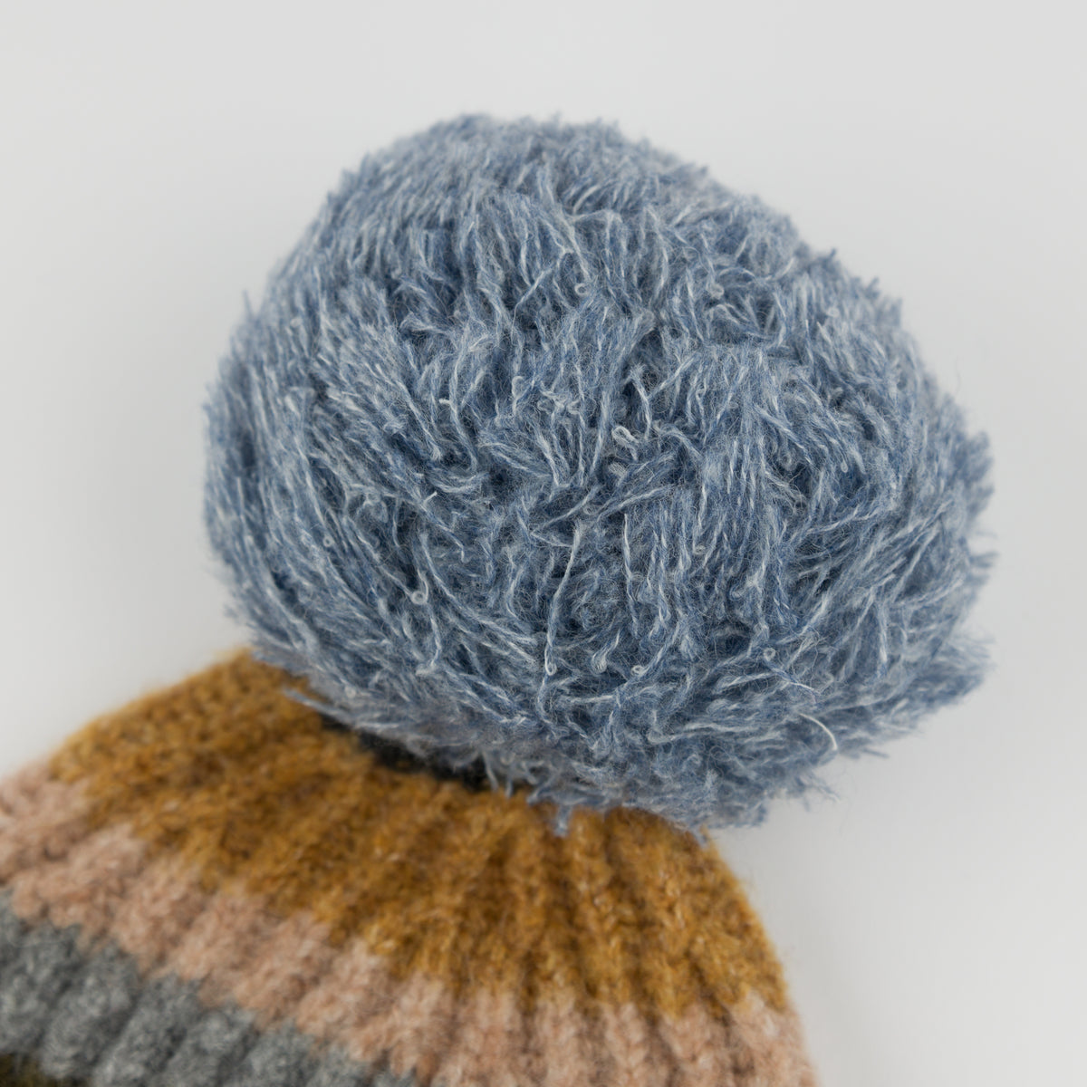 oh baby! Multi Stripe Scandi Pom Hat - Forest