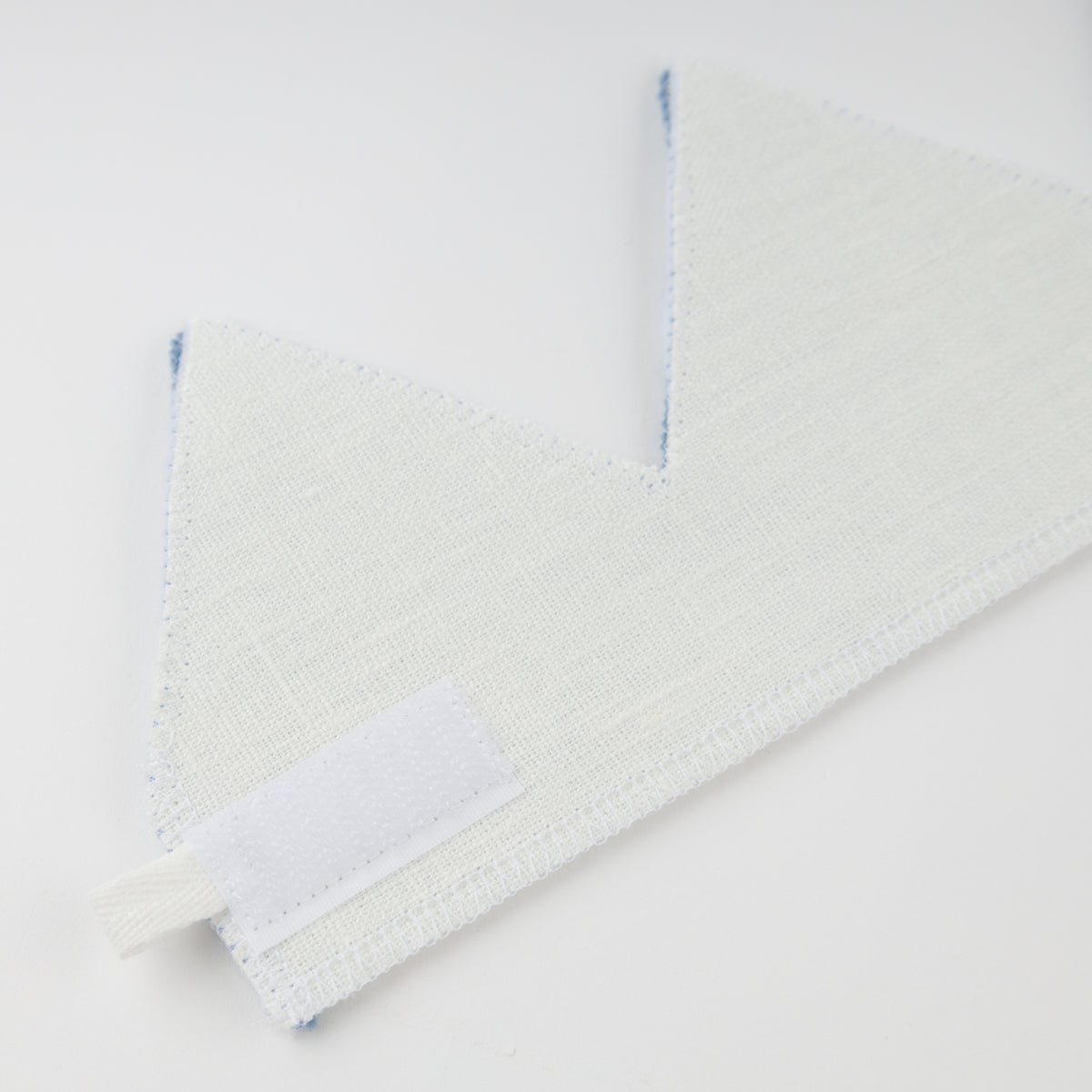 oh baby! Birthday Crown - three - Fog Embroidered Trim on Oyster Linen - Velcro Inside