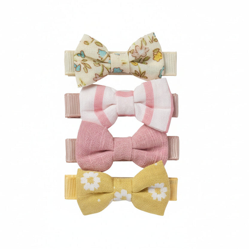 Petal Mini Bow Hair Clips - Multi