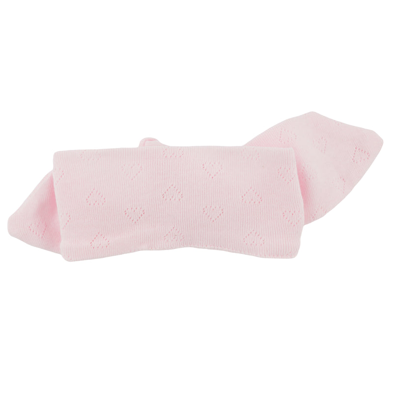 oh baby - Turban - Hearts Pointelle - Pale Pink - Back