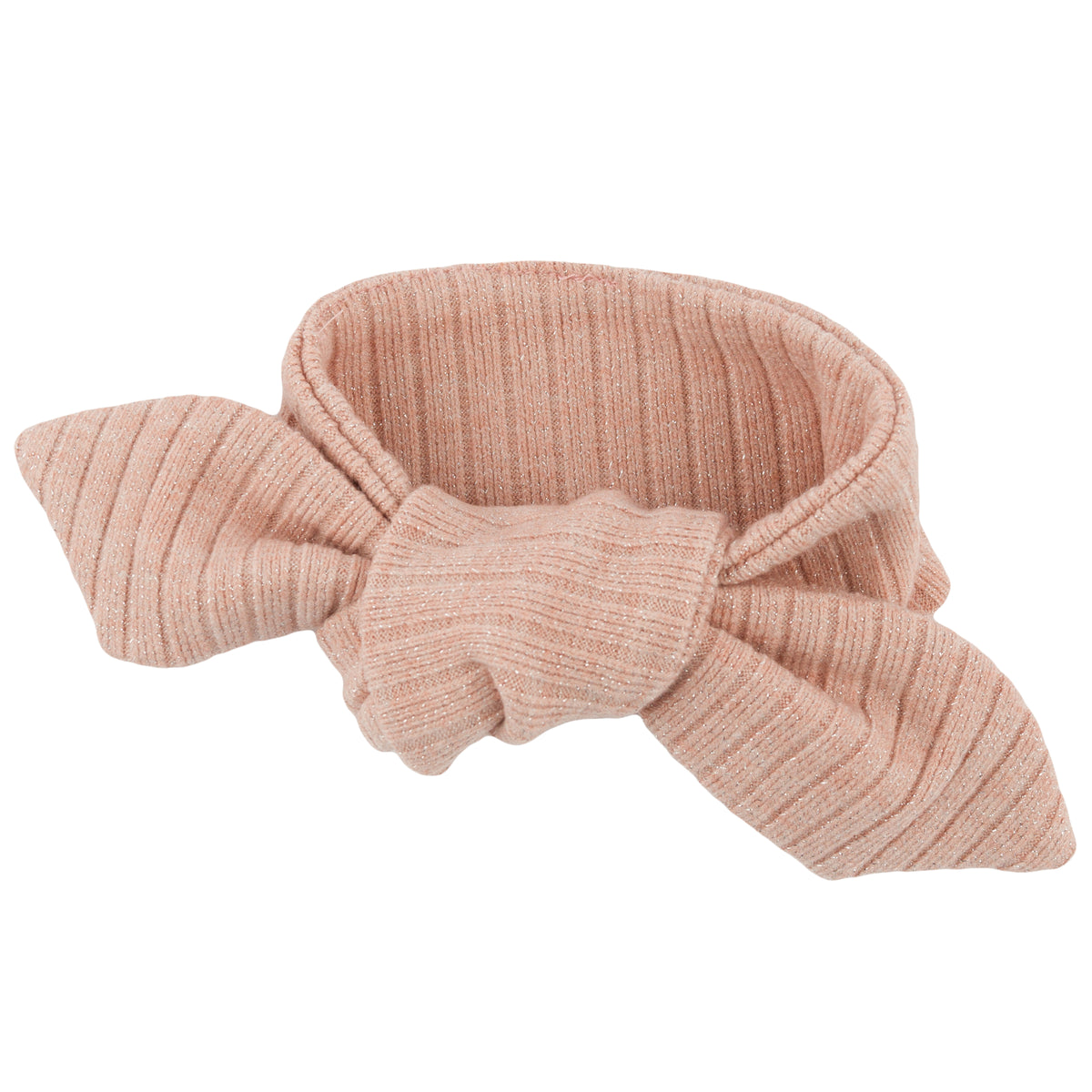 oh baby! Tie Turban - Sparkle Wide Rib - Pale Pink - Alt View