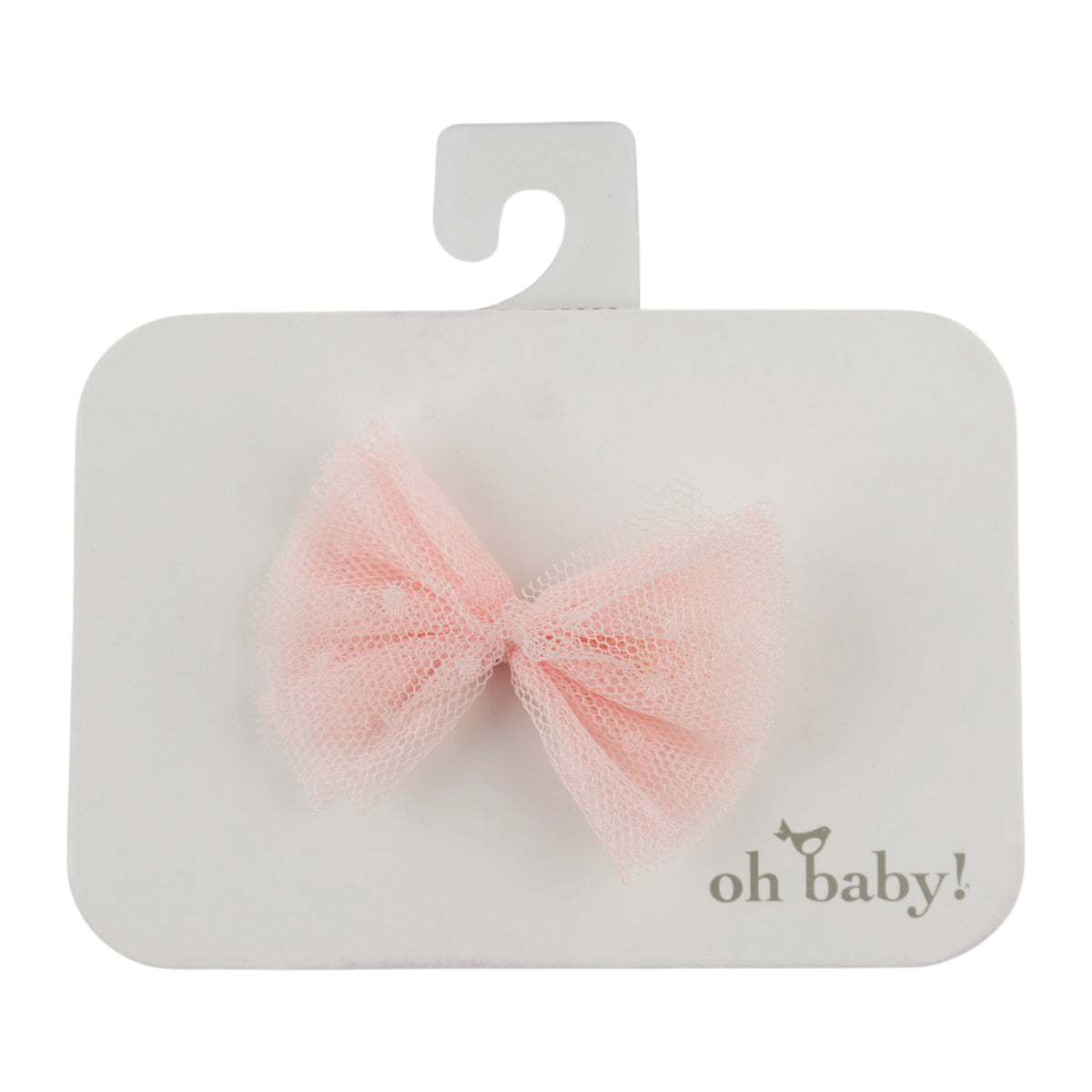 oh baby! Bobinette Bows Gathered Bow Clip - Pale Pink