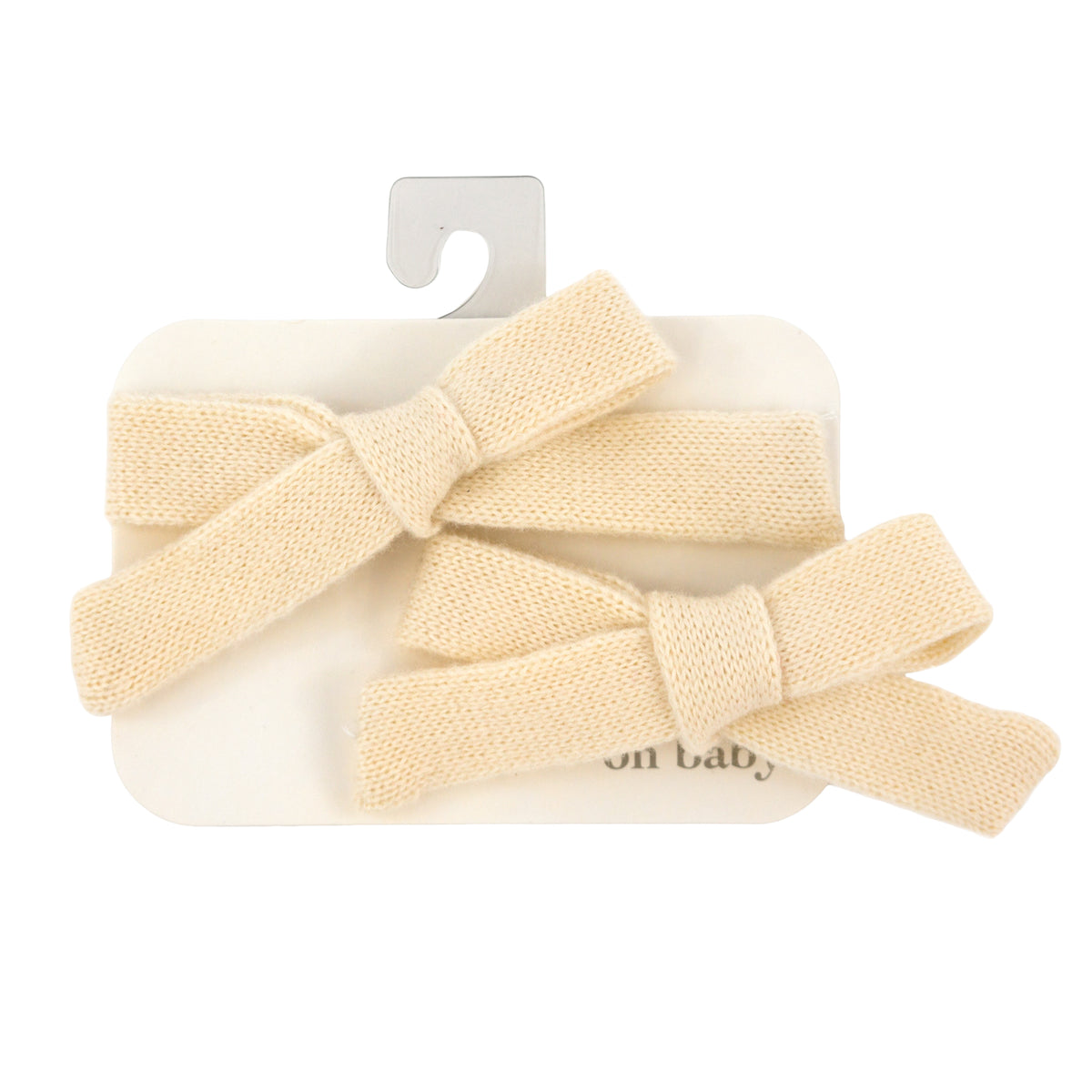 oh baby! Scandi Tie Bow Hair Clip - Cream