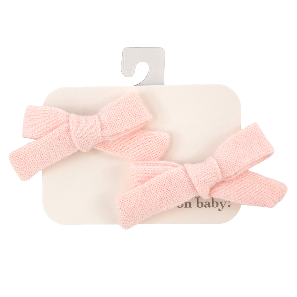 oh baby! Scandi Tie Bow Hair Clip - Baby Pink