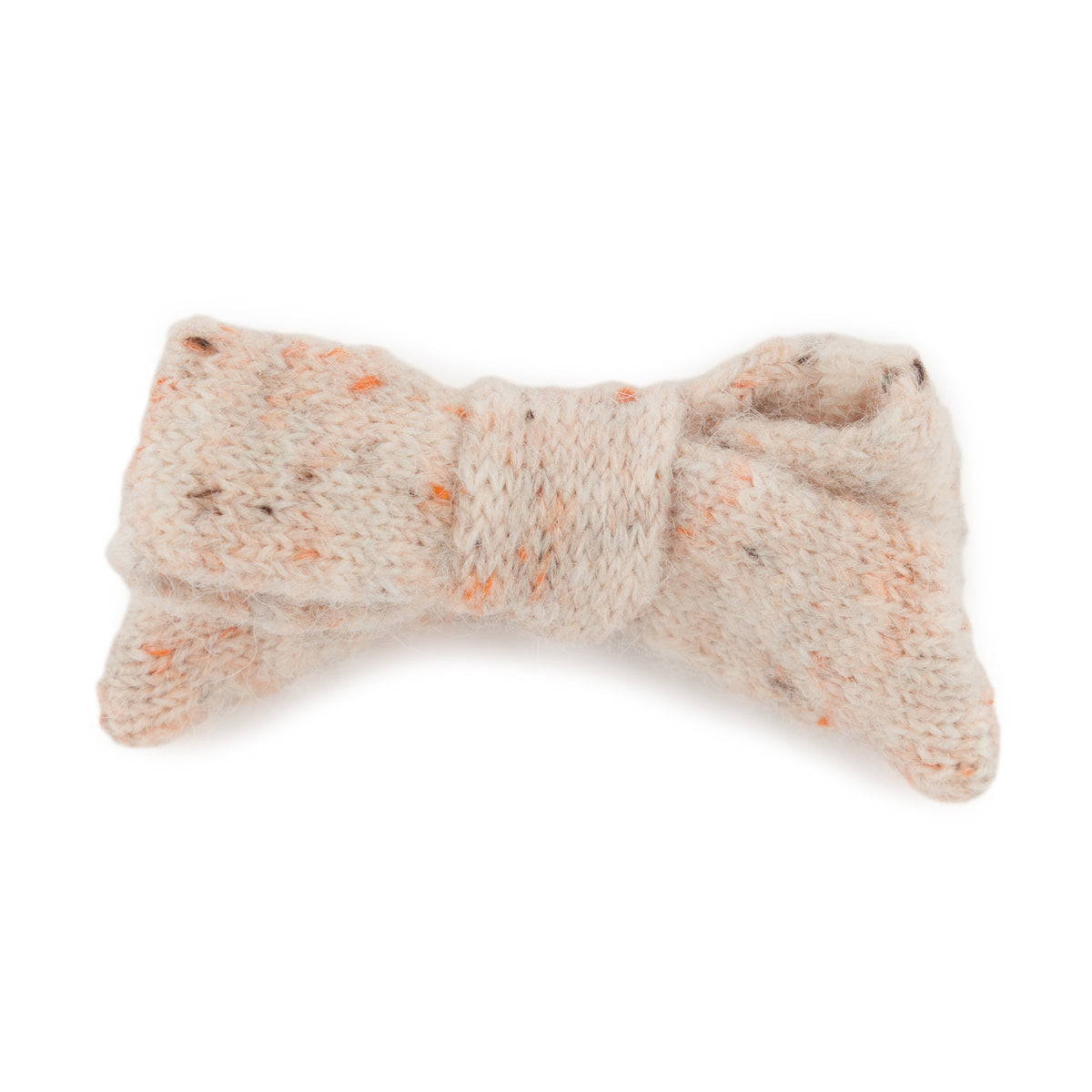 oh baby! Speckled Scandi Tie Bow Hair Clip - Pale Pink