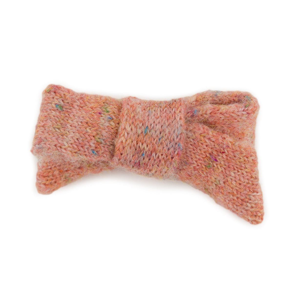 oh baby! Speckled Scandi Tie Bow Hair Clip - Warm Pink