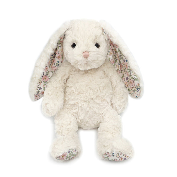 Faith Cream Floral Bunny Stuffed Animal