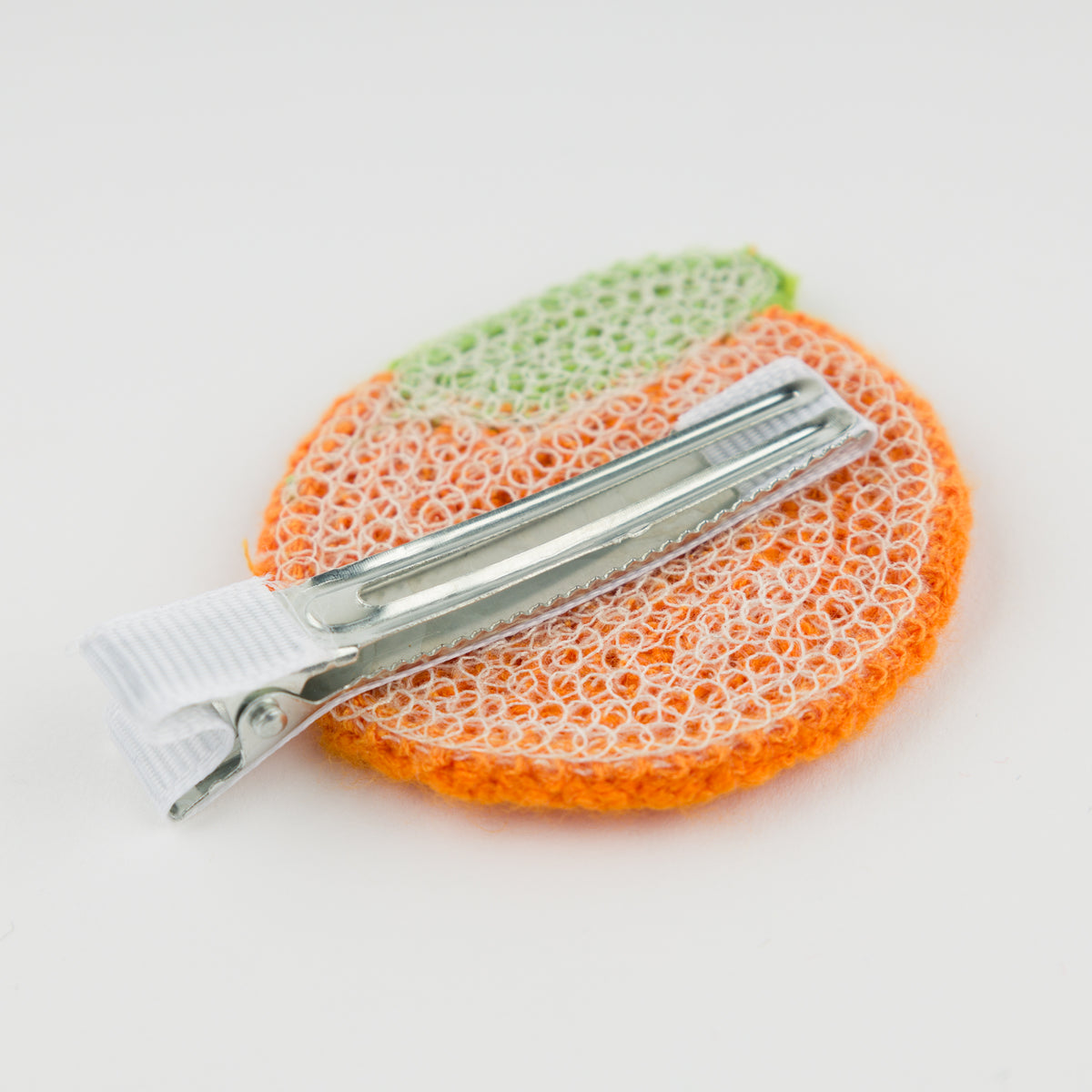 oh baby! Hair Clip - Orange Crochet