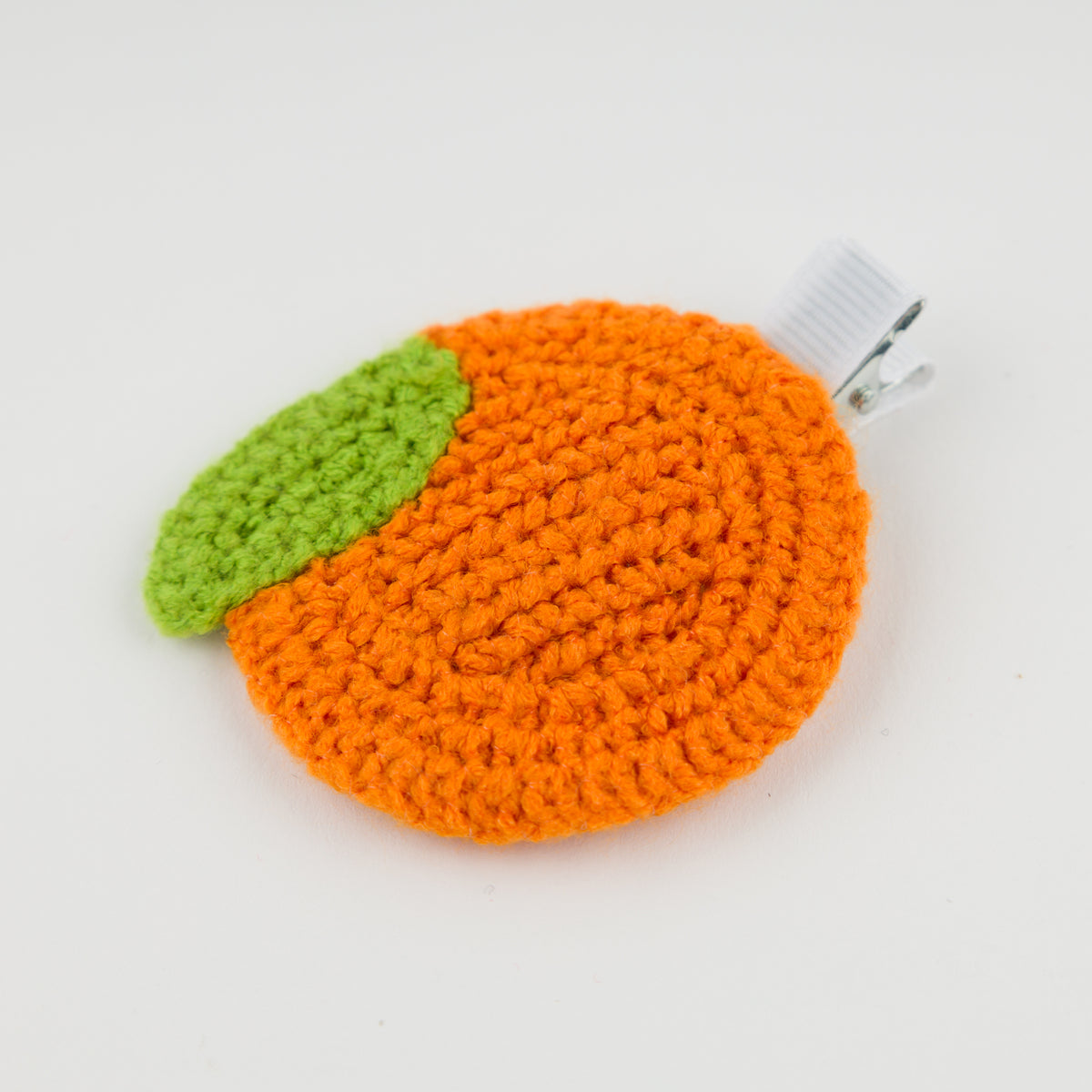oh baby! Hair Clip - Orange Crochet