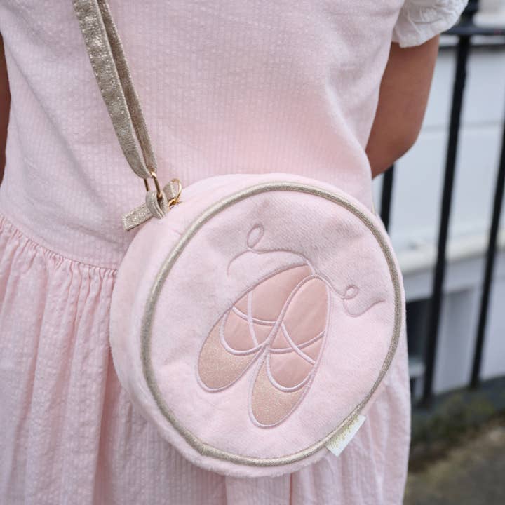 Ballet Shoes Round Bag Purse - Bag on Girl