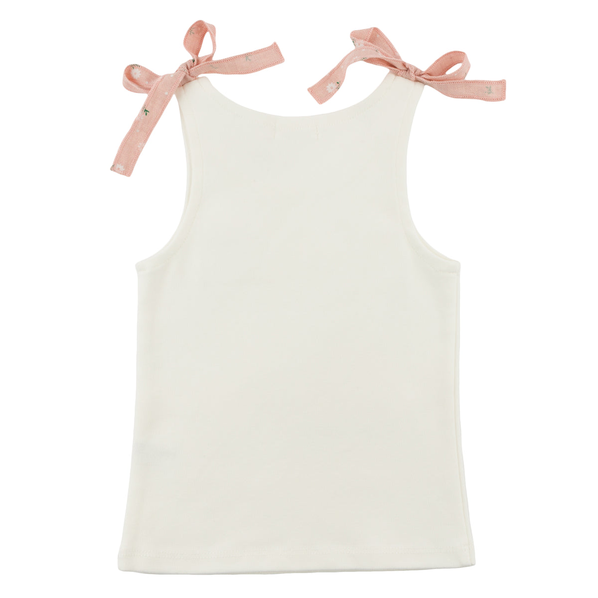 oh baby! Joy Bow Tank Top - Sunburst Blush Bows - Oyster - Back
