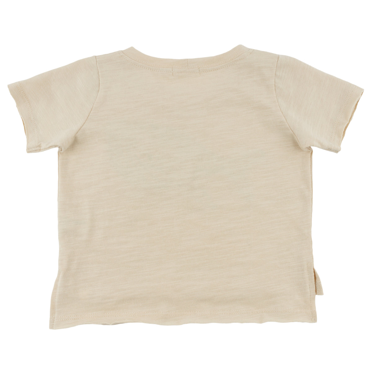 oh baby! Raw Edge Short Sleeve Tee - Whale Applique - Natural - Back