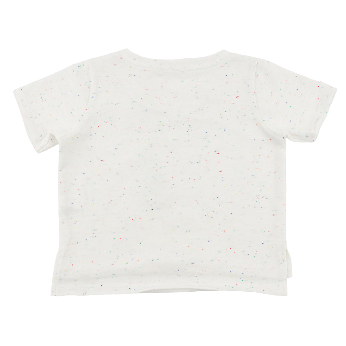 oh baby! Raw Edge Short Sleeve Tee - Confetti - Oyster - back
