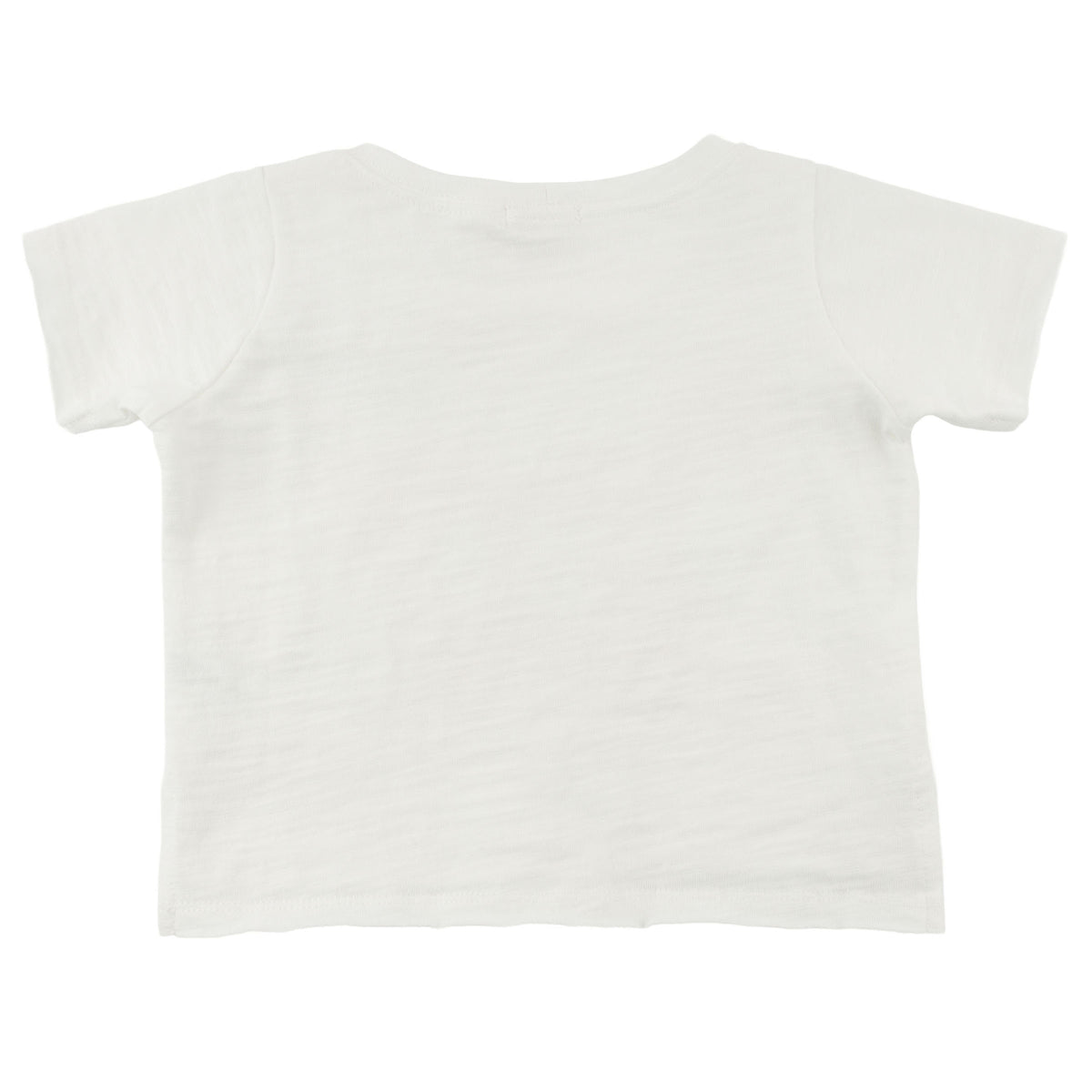 oh baby! Raw Edge Short Sleeve Tee - "Flower Child" Print - Oyster